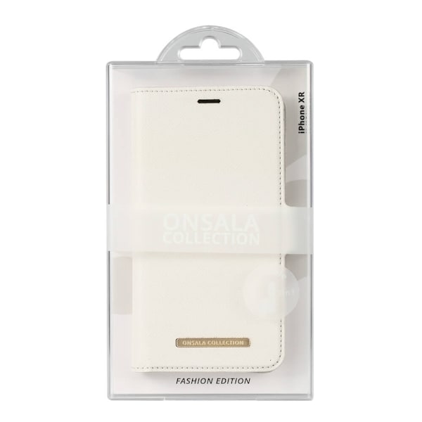 Onsala COLLECTION Wallet Saffiano White iPhone XR Vit