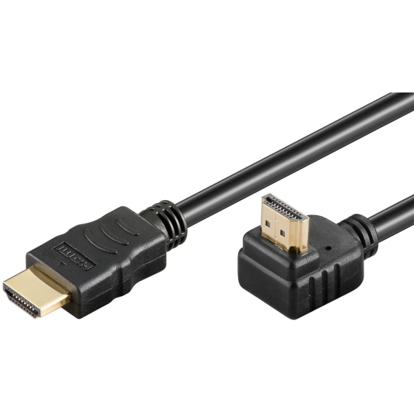 Goobay High Speed HDMI™-kabel 90° med Ethernet HDMI™-stik