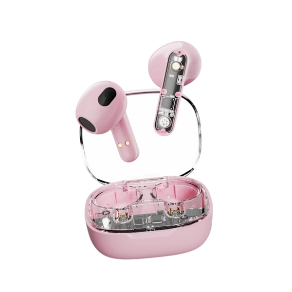 Streetz T150 TWS earphones, Transparent Pink Rosa