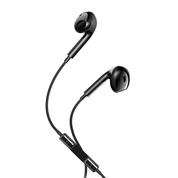 Maxlife wired earphones MXEP-04 USB-C black Svart