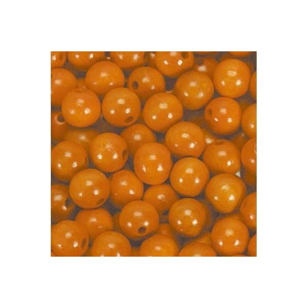 Træperler 5mm 1000 stk orange