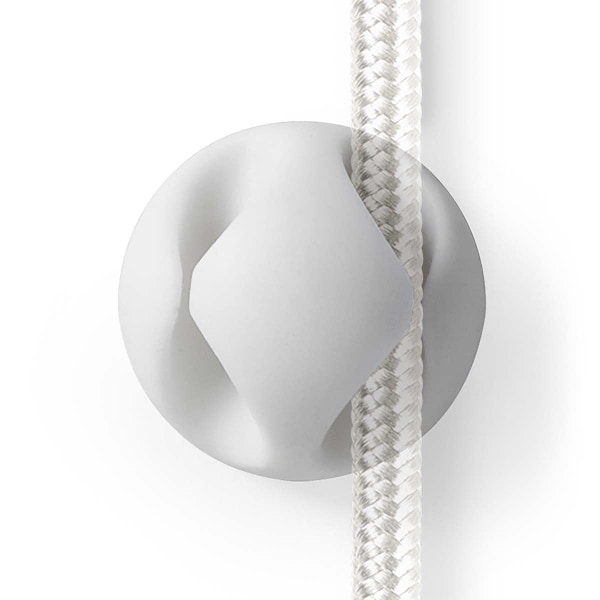 Nedis Kabelhantering | Kabelklämma | Klicka och Go | 6 st. | Antal platser: 2 Skivor | Maximal kabeltjocklek: 5.3 mm | TPE | Vit
