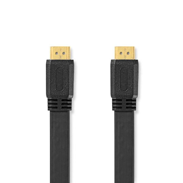 Nedis High Speed ​​HDMI ™ Kaapeli Ethernet | HDMI™ liitin | HDMI™ liitin | 4K@30Hz | 10.2 Gbps | 3.00 m | Litteä | PVC | Musta | Kirjekuori