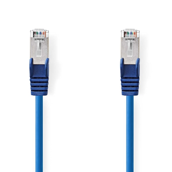 Nedis CAT5e verkkokaapeli | SF/UTP | RJ45 uros | RJ45 uros | 5.00 m | Pyöreä | PVC | Sininen | Label