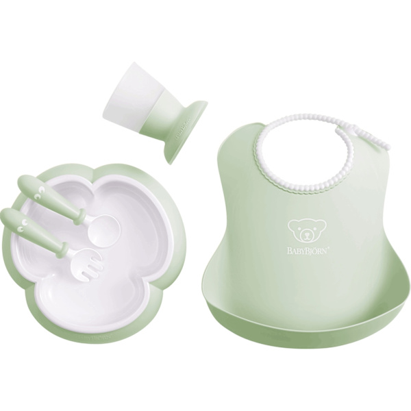 BabyBjörn Baby Dinner Set -ateriasetti, 5 osaa, vihreä