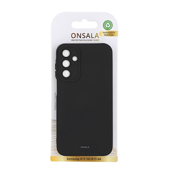 Onsala Mobilskal med Silikonfølelse Sort - Samsung A15 5G/A15 4G Svart