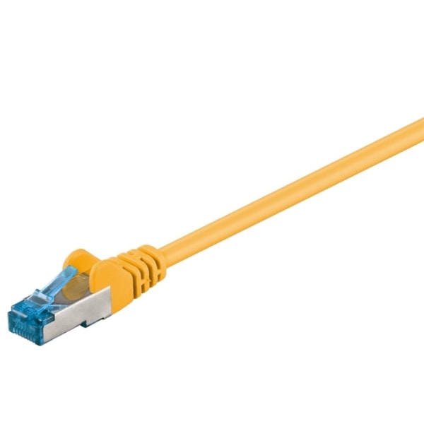 Goobay Netværkskabel CAT 6A, S/FTP (PiMF), gul, 0,25 m kobberleder (CU), halogenfri kabelkappe (LSZH)