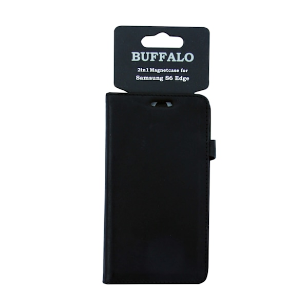 BUFFALO Wallet Læder Samsung S6 Edge Sort Svart