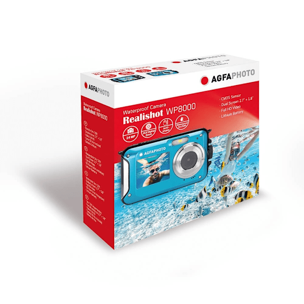 Agfa Digital kamera WP8000 CMOS WP 24MP Blå Fuld HD