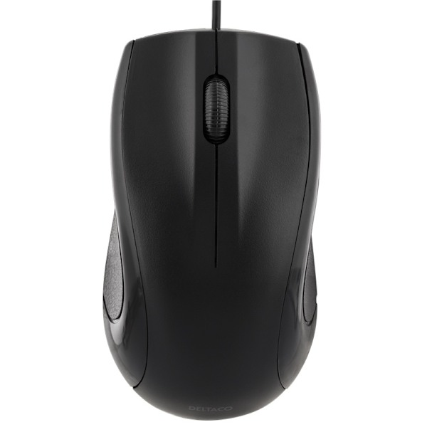 DELTACO optisk mus med ledning, 3 knapper med scroll, 1.200 DPI, USB 2
