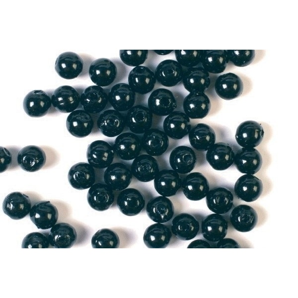 Plastpärlor 4mm 500g, Svart