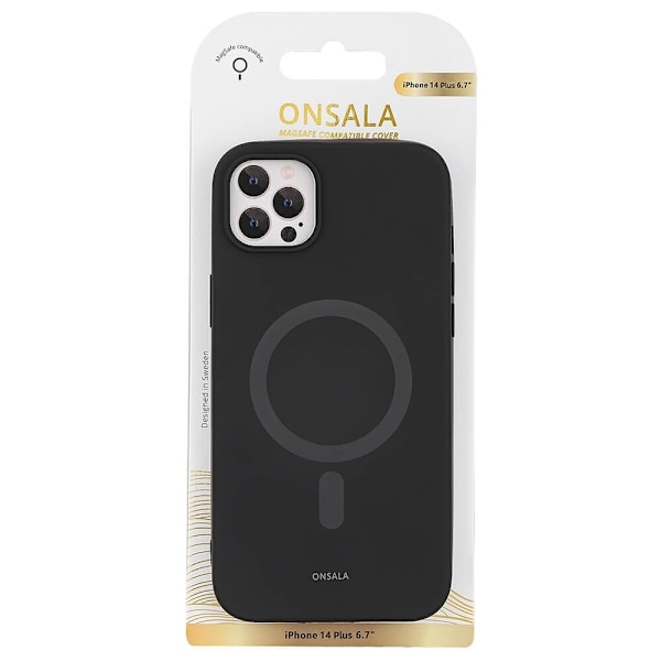 Onsala Mobilcover Silikone MagSeries Black - iPhone 14 Plus Svart