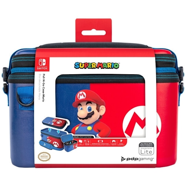 PDP Gaming Pull-N-Go Case - transportväska, Switch, Mario