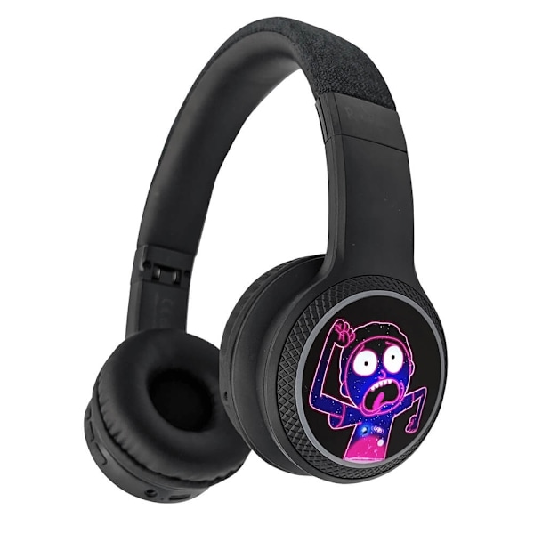 RICK&MORTY Rick & Morty Hörlur Trådlös LED On-Ear Svart