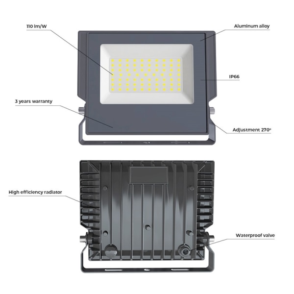 Forever Light ASPIRE - LED Spotlight, 100W, 6000K, 11000lm, 2