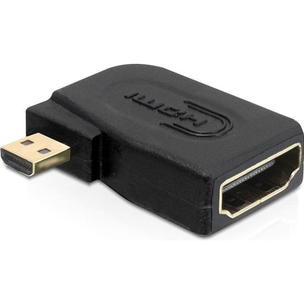 DeLOCK HDMI adapter, Micro HDMI ha - HDMI ho, vinklad, svart (65