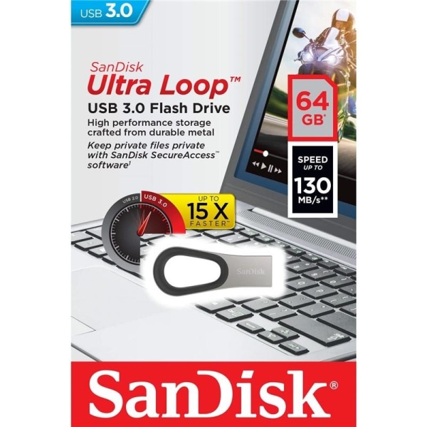 SANDISK USB-muistitikku 3.0 Ultra Loop 64GB