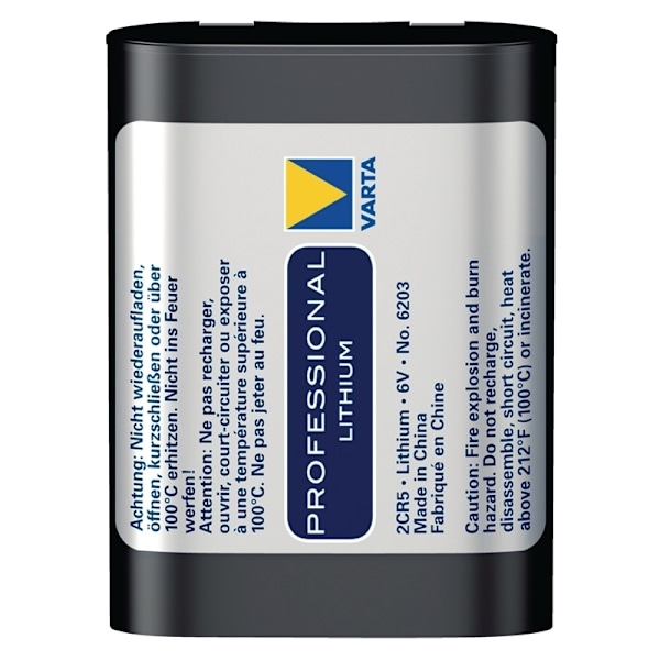 Varta Lithium Battery 2CR5 | 6 V DC | 1400 mAh | 1 - Läpipainopakkaus | Harmaa / Hopea