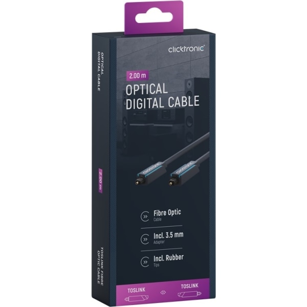ClickTronic Toslink Cable Premium Cable | 1x Toslink-liitin 1x