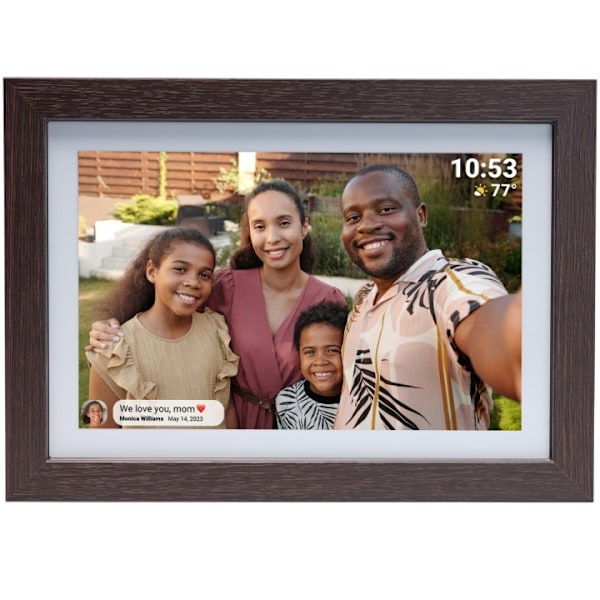 Denver Smart fotoram 10,1" Wifi FRAMEO programvara PFF-1042DW Mörkt trä
