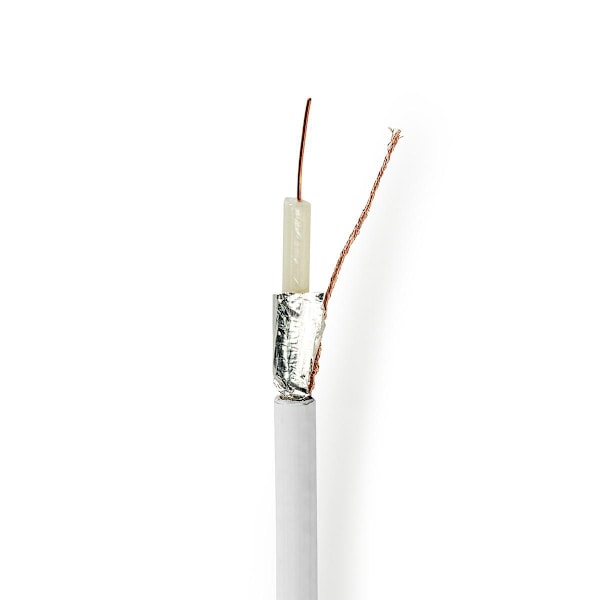Nedis Koaxialkabel på Bobin | Koax 12 | 75 Ohm | Dubbelskärmad | ECA | 100.0 m | Koax | PVC | Vit | Rulle