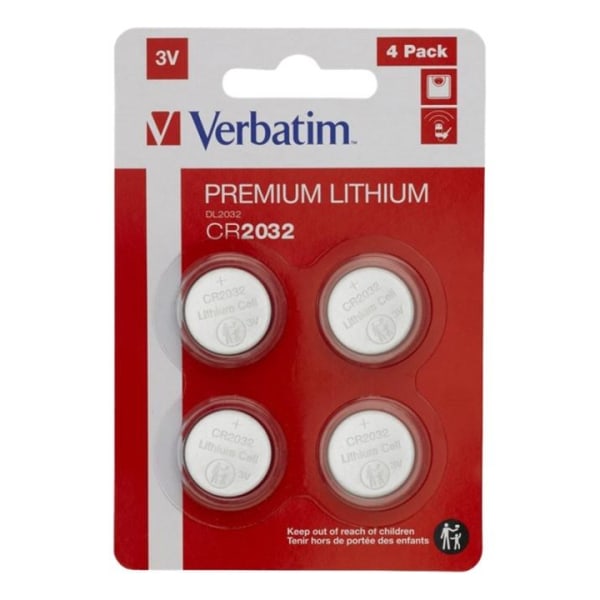 Verbatim LITHIUM BATTERY CR2032 3V 4 PACK