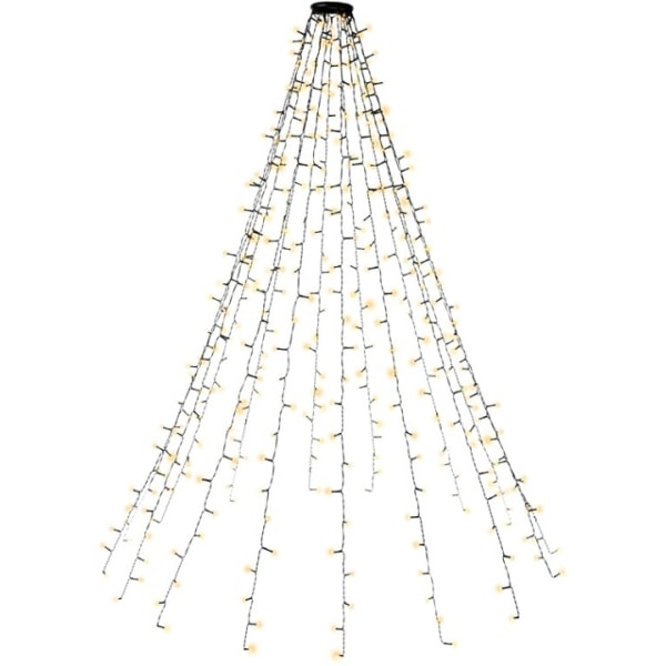 Goobay 400 LED lyskæde med ring til juletræ med timer og hukomme