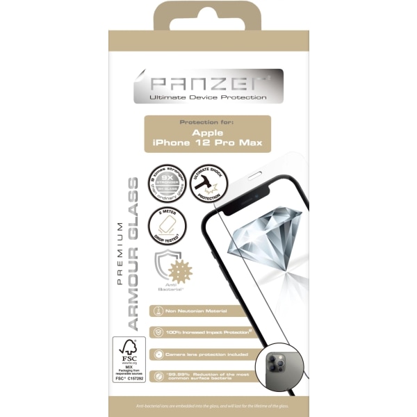 Panzer iPhone 12 Pro Max Panserglas Transparent