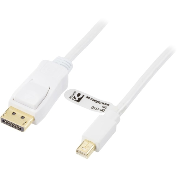 DELTACO kaapeli DisplayPort - Mini DisplayPort, 20-pin u-u, 1m, valk.