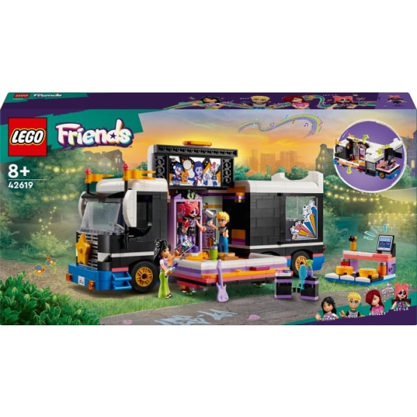 LEGO Friends 42619  - Poptähtien kiertuebussi
