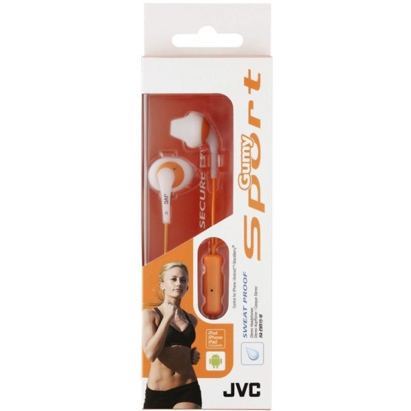JVC Hovedtelefon In-Ear  ENR10 Gumy Sport Hvid Mic Vit