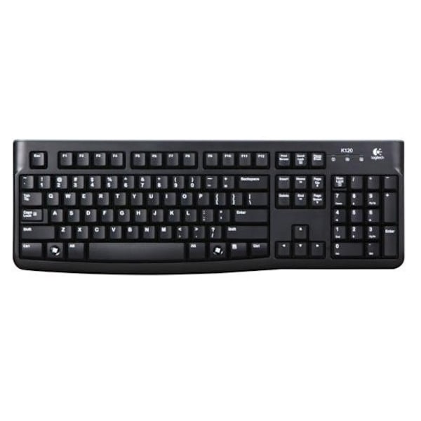 Logitech K120 Nordic tangentbord USB Svart Svart