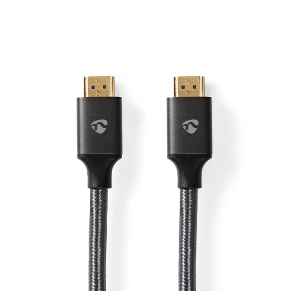 Nedis Ultra High Speed ​​HDMI ™ kabel | HDMI™ Kontakt | HDMI™ Kontakt | 8K@60Hz | 48 Gbps | 3.00 m | Rund | 6.7 mm | Grått Med Metall | Lock