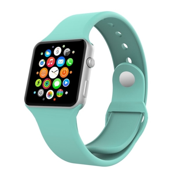 Silikon Klockarmband kompatibelt med Apple Watch, 42mm, Turkos