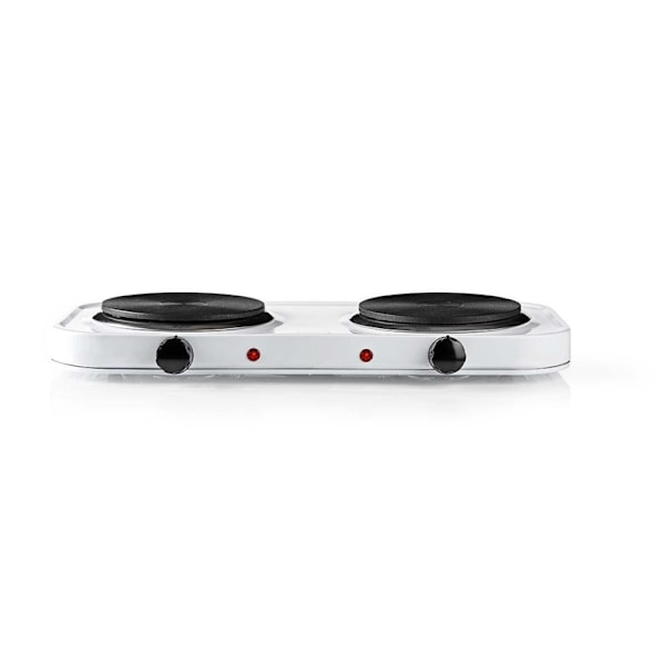 Nedis Elektrisk kokplatta | Matlagningszoner: 2 | 2000 W | Överhettningsskydd | Vit