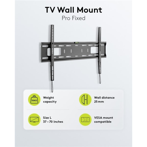 Goobay TV vægbeslag Pro FIXED (L) til tv-apparater fra 37 til 70 tommer (94-178 cm) op til 50 kg