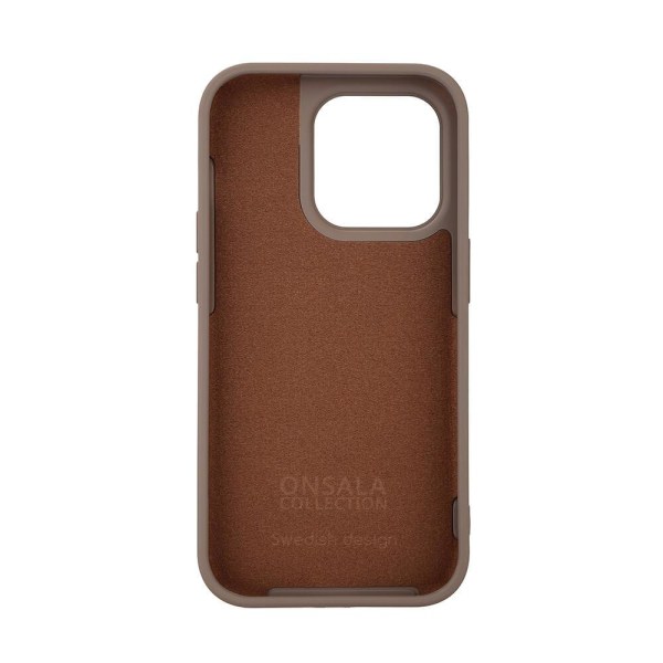 Onsala Backcover Silicone iPhone 14 Pro 6,1" Summer Sand Brun