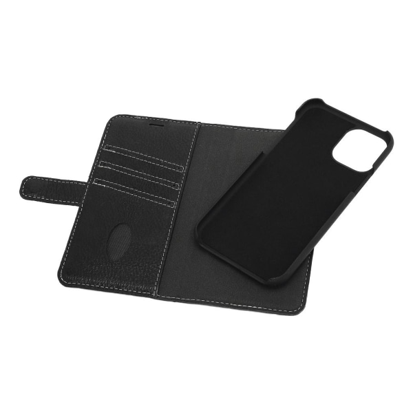 Essentials iPhone 11 Pro, Läder wallet avtagbar, svart Svart