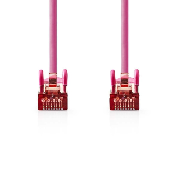 Nedis Kat 6 kabel | RJ45 Han | RJ45 Han | S/FTP | 15.0 m | Runde | LSZH | Pink | Plastikpose