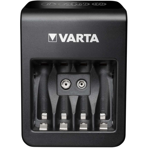 Varta NiMH LCD Plug Charger+ (AA, AAA & 9 Volt) inklusive 4x AA