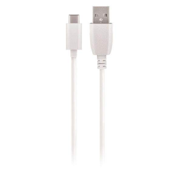Maxlife USB-C laddkabel (1A), 1m, vit