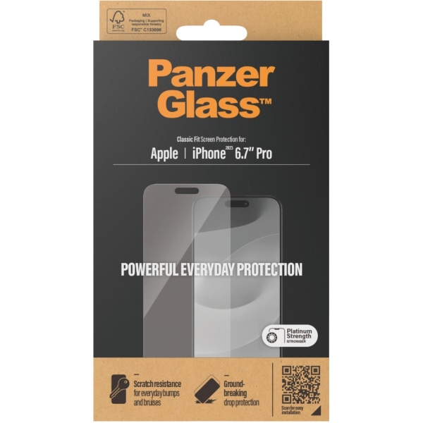 PanzerGlass lasikalvo, iPhone 15 Pro Max Transparent