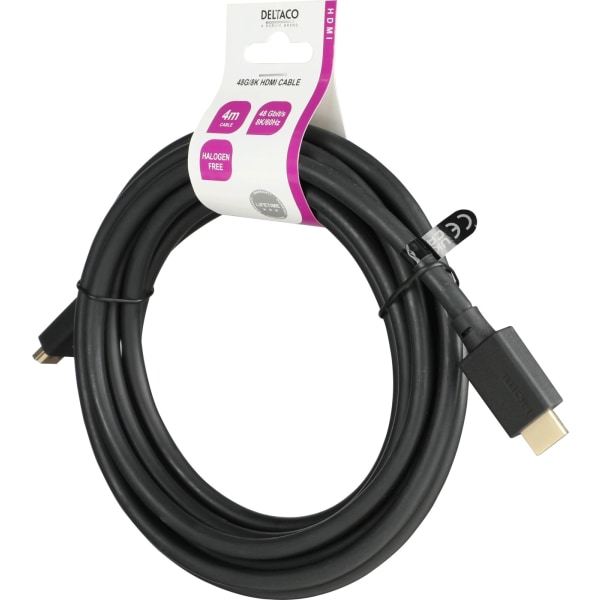 DELTACO ULTRA High Speed HDMI-cable, 48Gbps, 4m, black