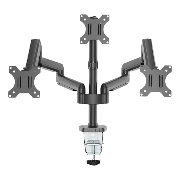 DELTACO Office, triple hydraulisk monitor-arm, 17"-27", 1,5-8kg,