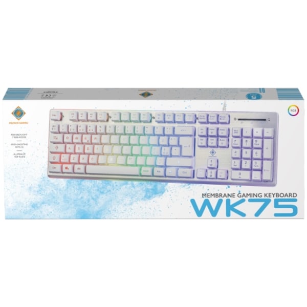 deltaco_gaming WK75 RGB keyboard 105 keys Nordic membrane switches orange