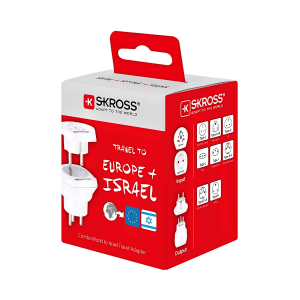 SKROSS Rejseadapter Combo - Verden-til-Israel Jordet