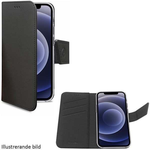 Celly Wallet Case iPhone 13, Svart Svart