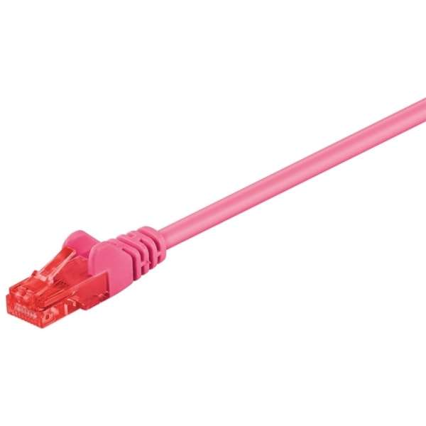 Goobay CAT 6 patchkabel, U/UTP, magenta kopparklädd aluminiumtråd (CCA), 15 m