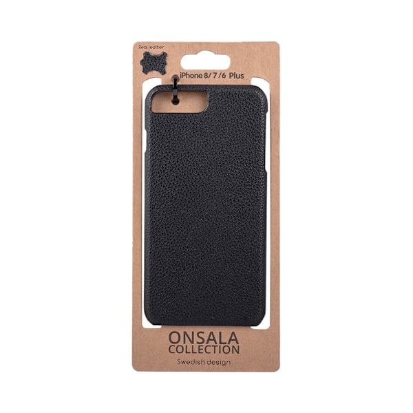 Onsala COLLECTION Suojakuori  Nahkaa Musta Malleille iPhone 6/7/8 Plus Svart