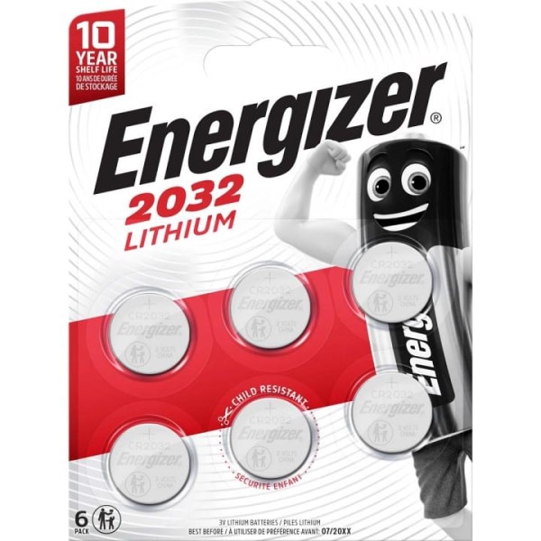 Energizer Lithium knappcellsbatteri CR2032 | 3 V DC | 235 mAh |
